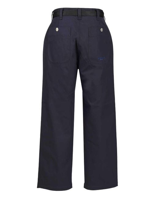 Stone Island Blue Stretch Gabardine Chino Trousers for men