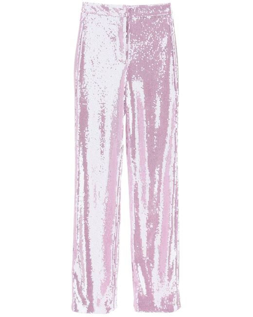 ROTATE BIRGER CHRISTENSEN Pink Rotate 'robyana' Sequined Pants