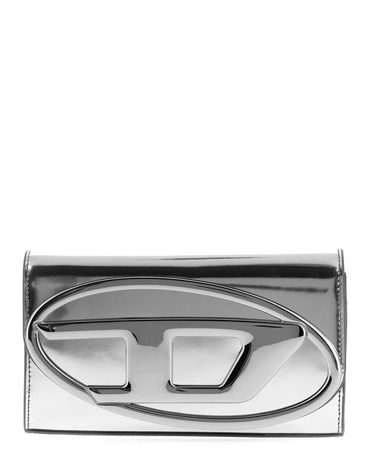 1dr Wallet Strap Portafogli Silver di DIESEL in Gray
