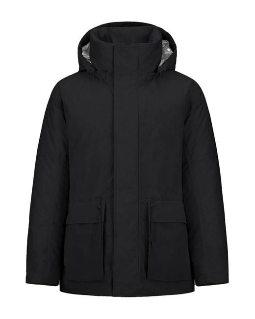 Laminar Black "Crinkle Metallic" Parka for men
