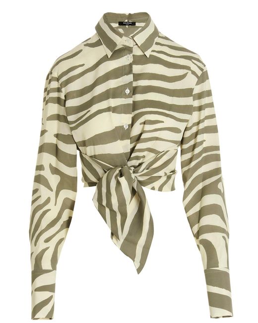 Balmain White Zebra Shirt