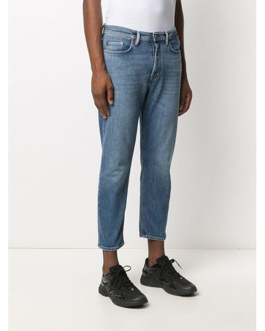 Acne Blue Organic Cotton Slim Jeans for men