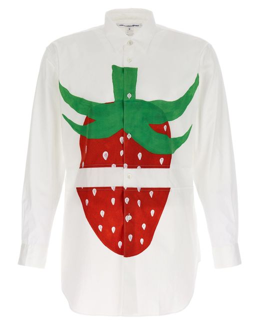 Comme des Garçons Green Strawberry Shirt, Blouse for men