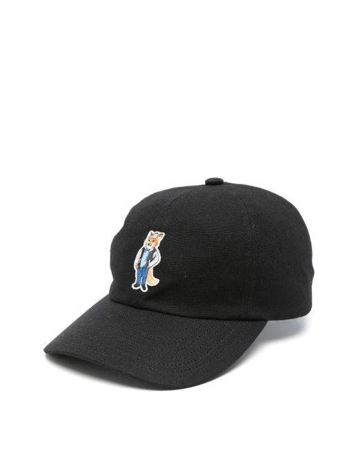 Maison Kitsuné Black Dressed Fox Cap