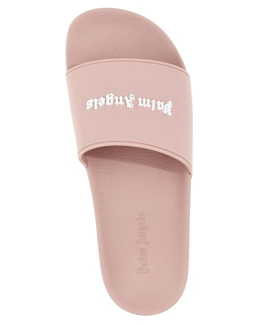 Palm Angels Pink Essential Logo Sandals