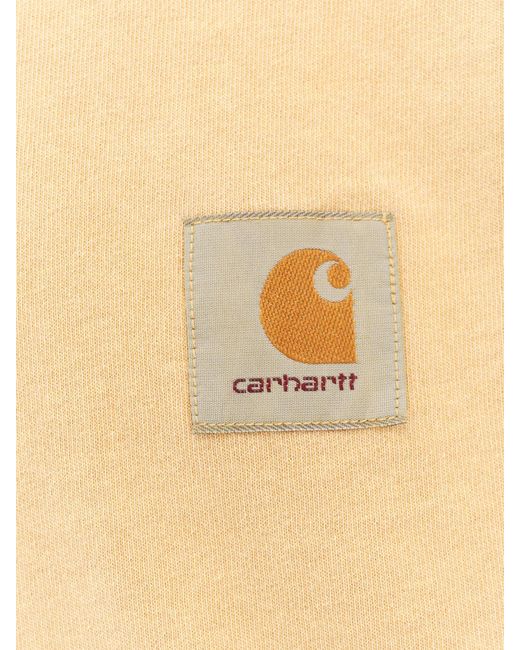 T-shirt in cotone con patch Logo di Carhartt in Natural da Uomo