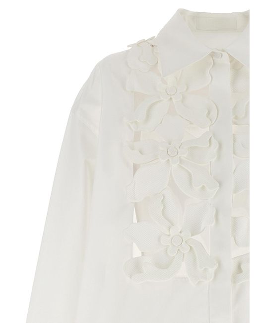 Hibiscus Camicie Bianco di Valentino Garavani in White