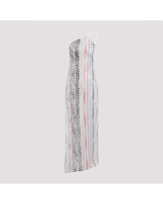 Missoni White Long Dresses Multicolour