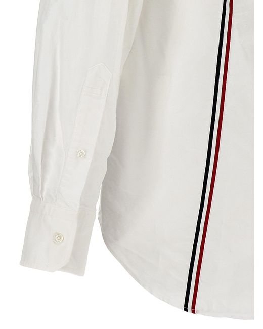Thom Browne White Straight Fit Shirt, Blouse for men