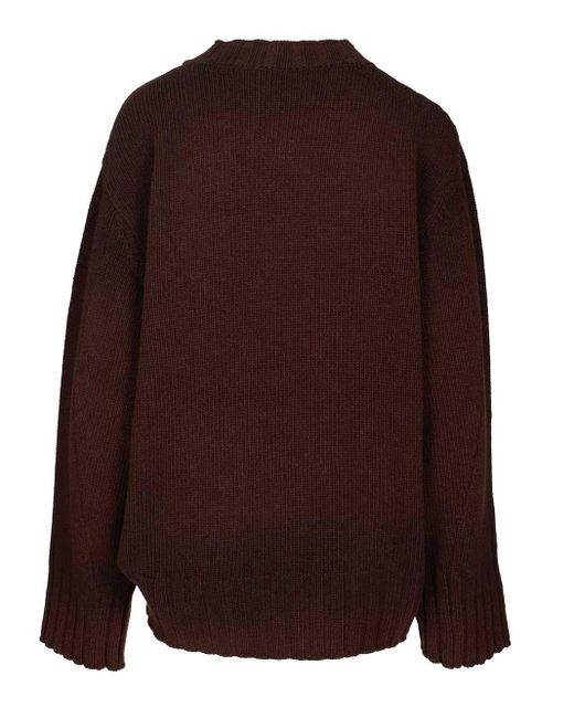 The Attico Wool And Cashmere Sweater Knitwear Brown