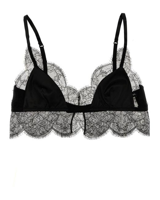 Dolce & Gabbana Black Lace Satin Bra Underwear, Body