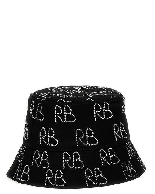 Sequin Logo Bucket Hat Cappelli Nero di Ruslan Baginskiy in Black