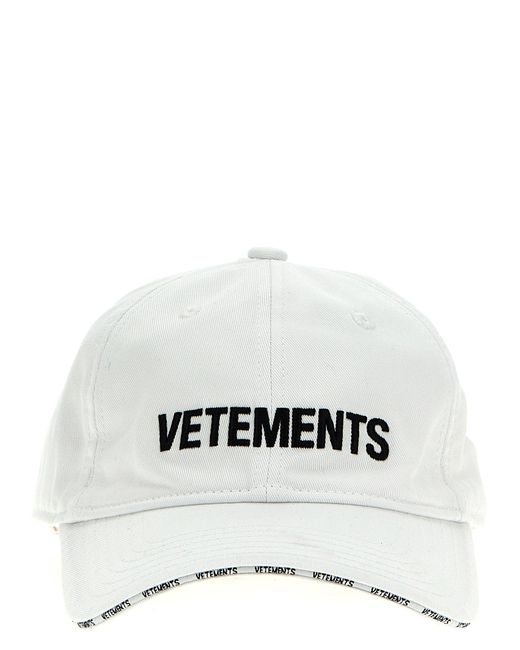 Logo Cap Cappelli Bianco di Vetements in White