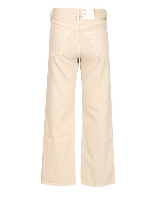 Citizens of Humanity Natural "Lindz Easy Straight" Twill Trousers