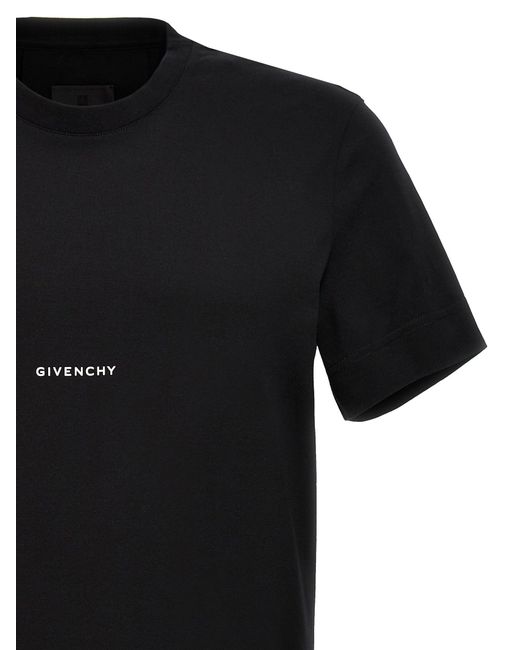 T-shirt con logo piccola di Givenchy in Black da Uomo