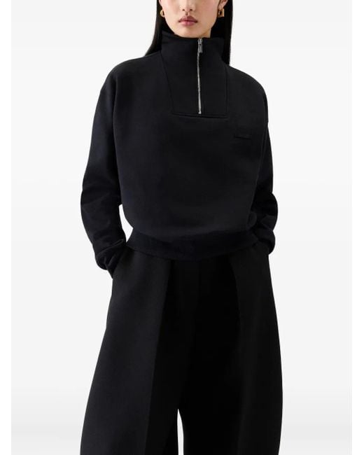 Jacquemus Black Zip-Up Sweatshirt