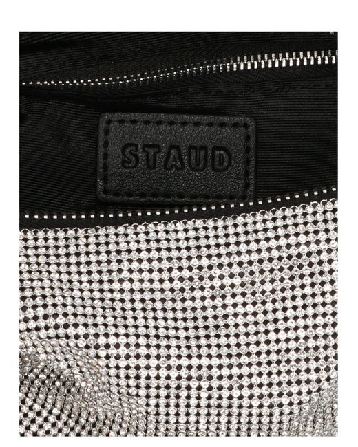 Staud Gray Pepper Embellished Zipped Tote Bag