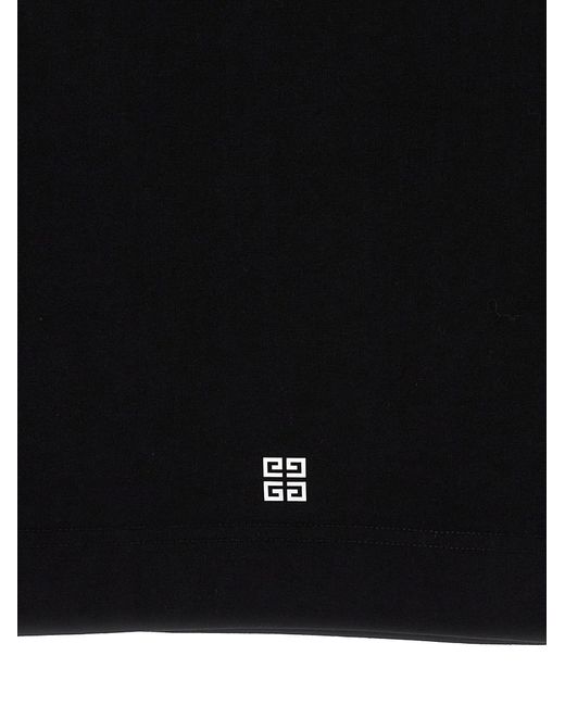 Givenchy Black Logo Print Tank Top Tops