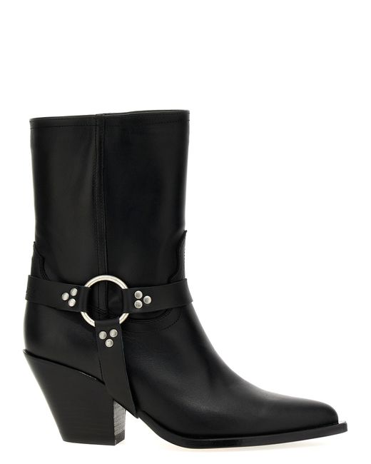 Sonora Boots Black Atoka Belt Boots, Ankle Boots