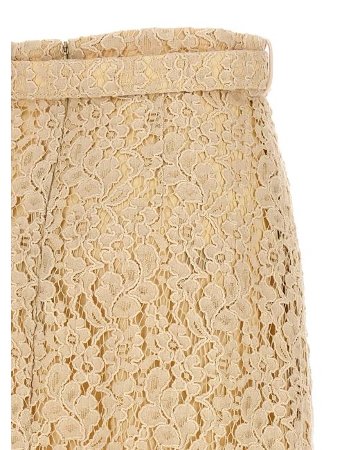 Zimmermann Natural Sensory Lace Skirts Beige