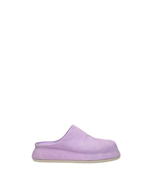 Jacquemus Purple Slippers And Clogs Suede Violet Lilac