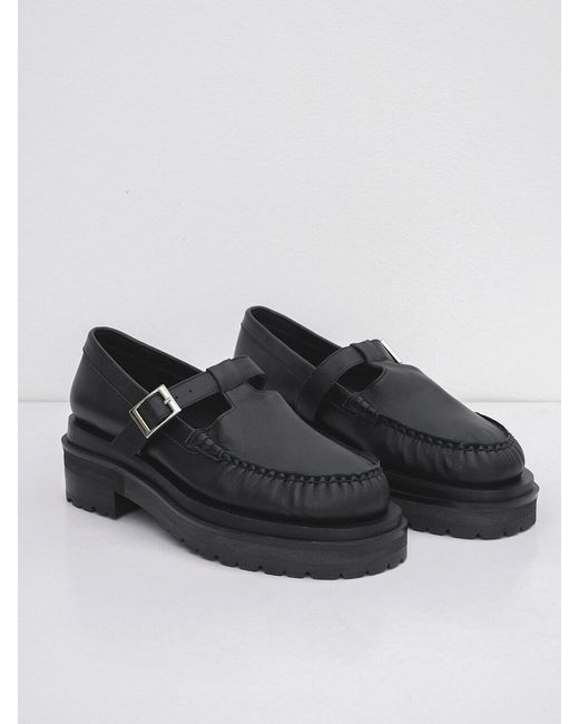 LOWER Leather Chunky Loafer in Black | Lyst Australia