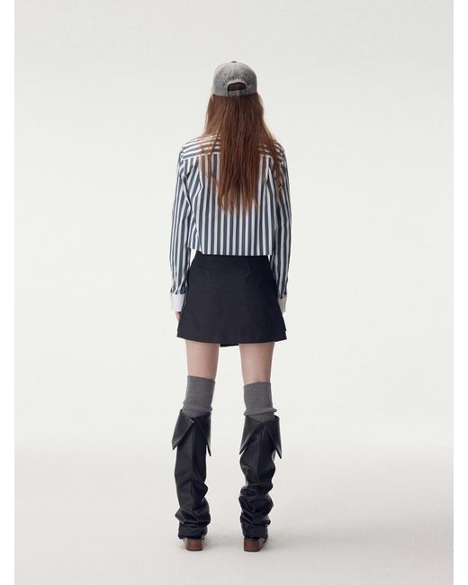 MAISONMARAIS Faux Leather Leg Warmer in Blue Lyst