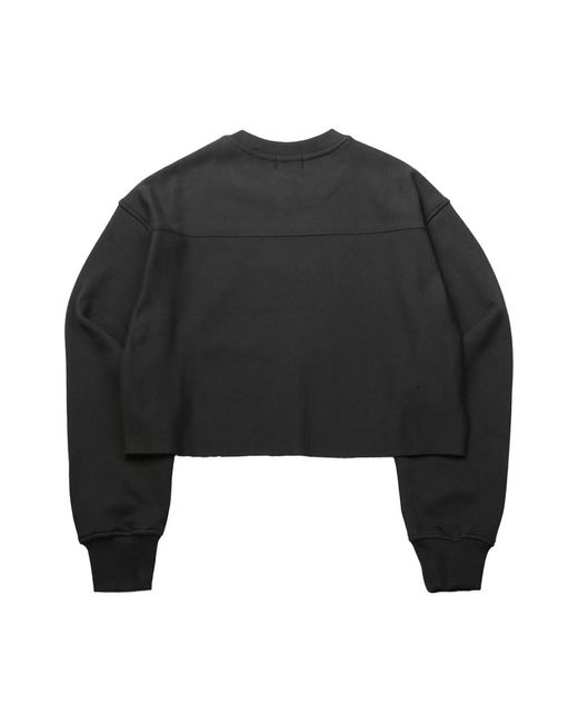 PLAYIAN Black Cut-off Cropped Sweatshirt
