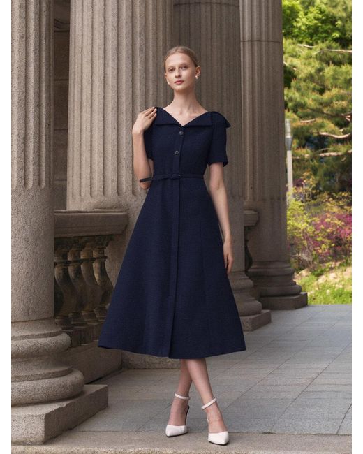 Ame S Vitoria Half-sleeve Dress in Blue | Lyst Canada