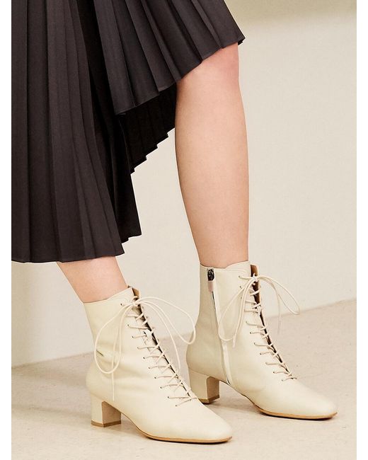 ivory boots leather