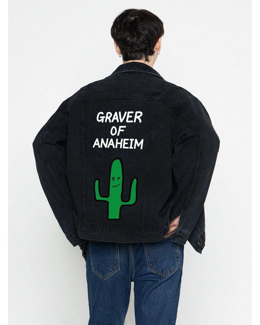 drawing on jeans jacket
