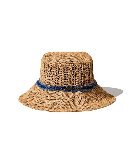 Wrangler Women Rattan Floppy Hat in Blue | Lyst UK