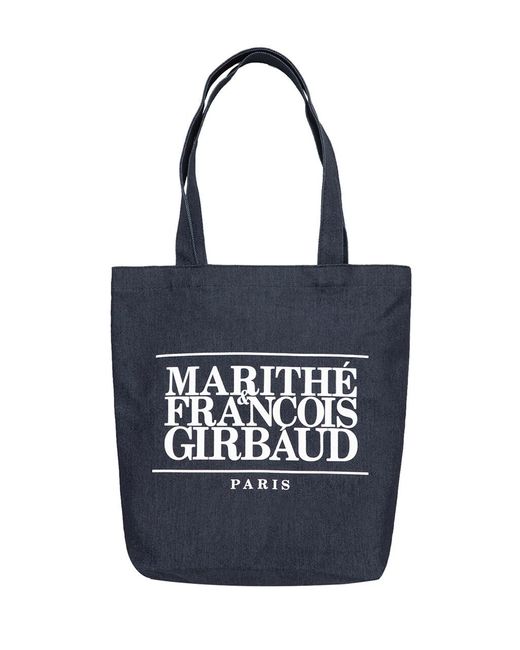 Marithé et François Girbaud Classic Logo Denim Eco Bag in Dark Blue