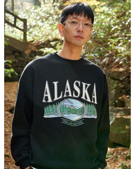 FLUKE Alaska Sweatshirt in Green for Men