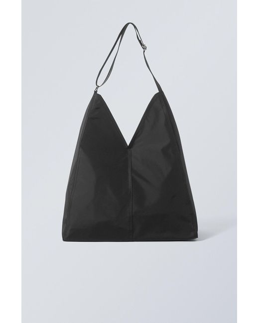 Weekday Black V-shaped Nylon Shoulder Bag