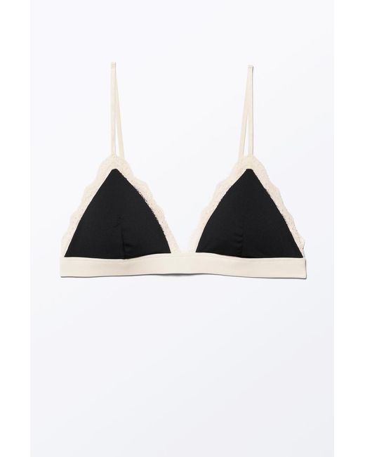 Monki Black Weicher, Gepolsterter Triangel-Bh