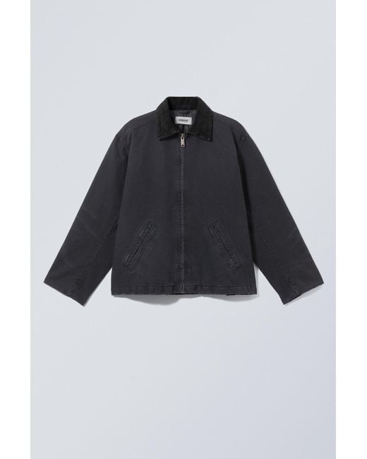 Weekday Black Belle Washed Canvas Jacket
