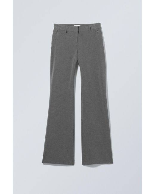 Weekday Gray Kate Flared Suiting Trousers