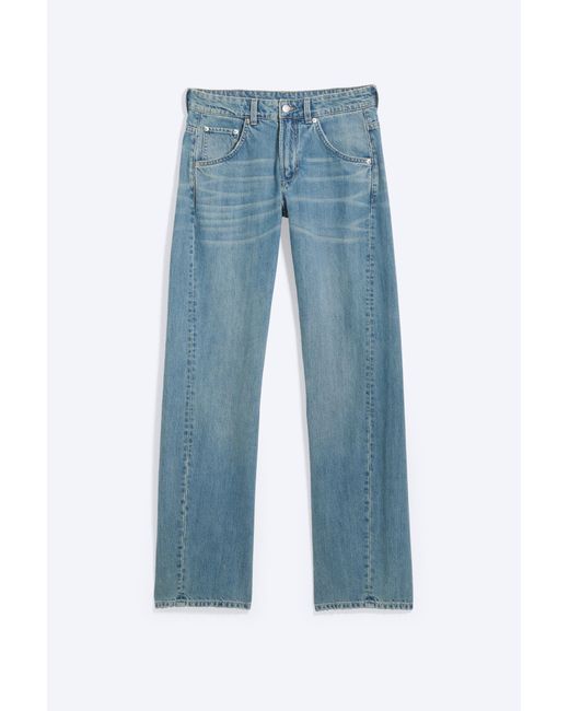 Weekday Blue Skewed Low Waist Relaxed Jeans