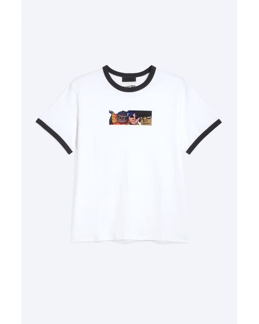 Weekday White Gorillaz Ringer Tee