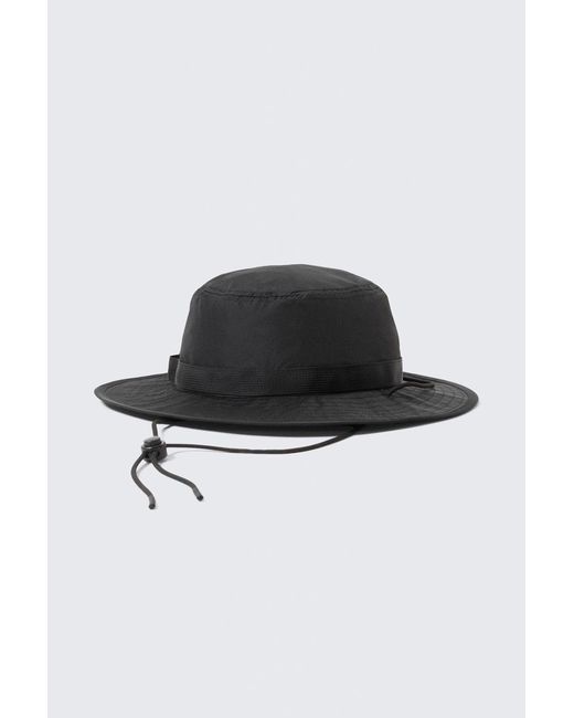 Weekday Black Utility Bucket Hat for men
