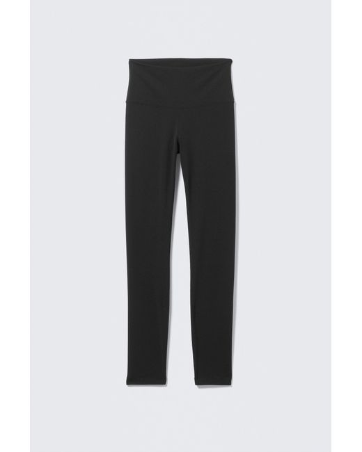 Weekday Black High Waisted Sports Tights