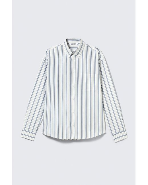 Weekday Gray Loose Button-Down Poplin Shirt for men