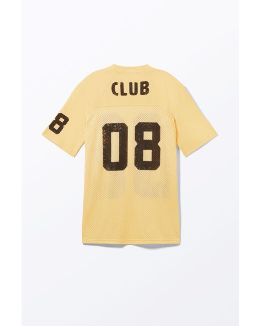 Weekday Yellow Sporty Mini T-Shirt Dress