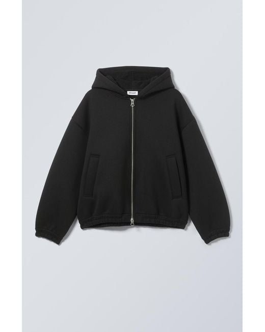 Weekday Black Simon Scuba Zip Jacket for men