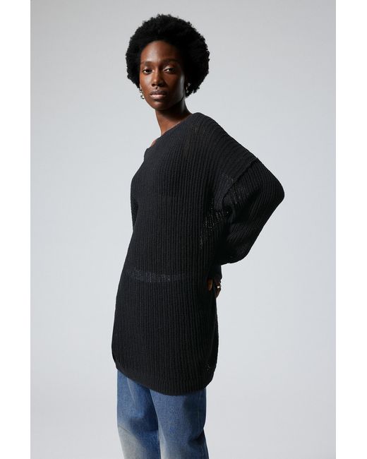 Weekday Black Dilaria Oversized Sweater