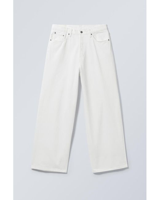 Weekday Astro Loose Baggy Leg Jeans in White für Herren