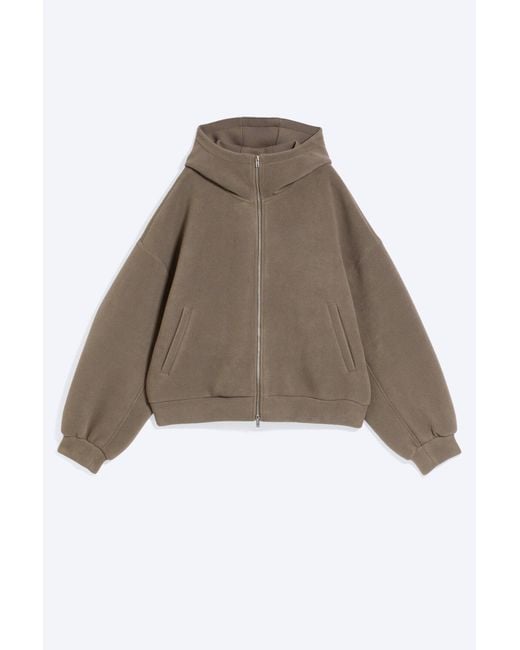 Weekday Gray Oversized Bonded Scuba Hoodie