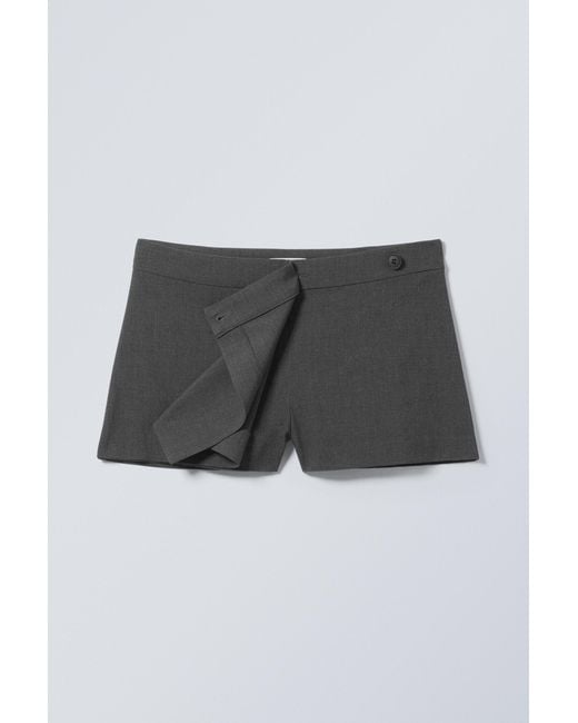 Weekday Gray Mini Suiting Skort