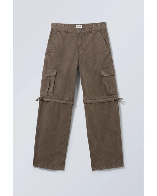 Weekday Multicolor Relaxed Convertible Cargo Trousers for men